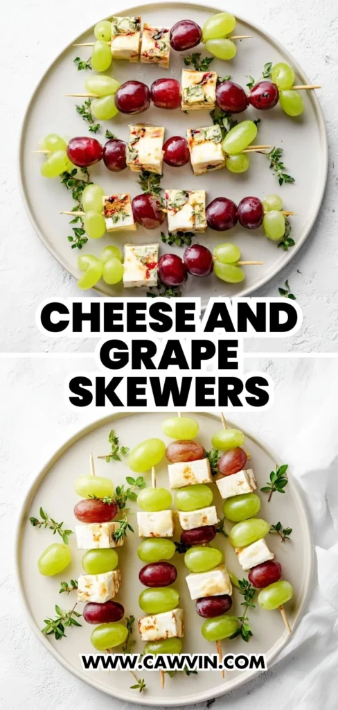 Cheese and Grape Skewers 2 1 - Easy Peasy Recipes