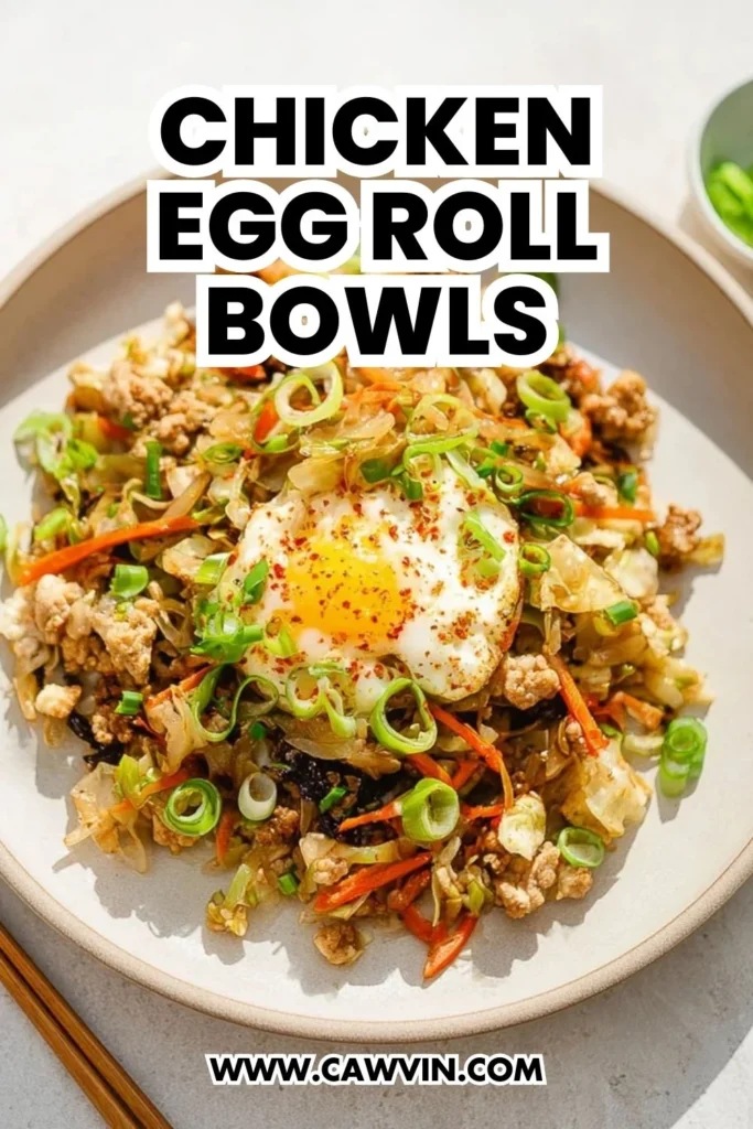 Chicken Egg Roll Bowls - Easy Peasy Recipes