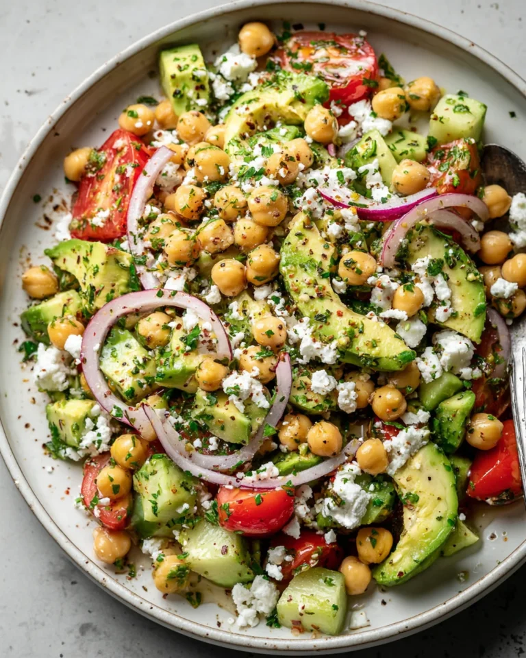 Chickpea Feta Avocado Salad Recipe