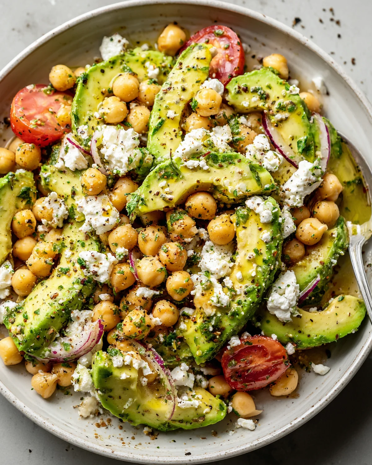 Chickpea Feta Avocado Salad - Image 3