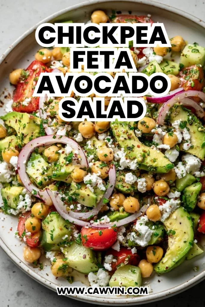 Chickpea Feta Avocado Salad - Easy Peasy Recipes