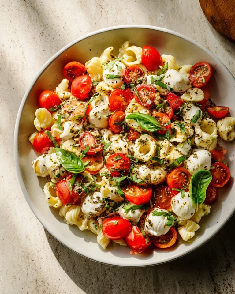 Creamy Caprese Pasta Salad Recipe