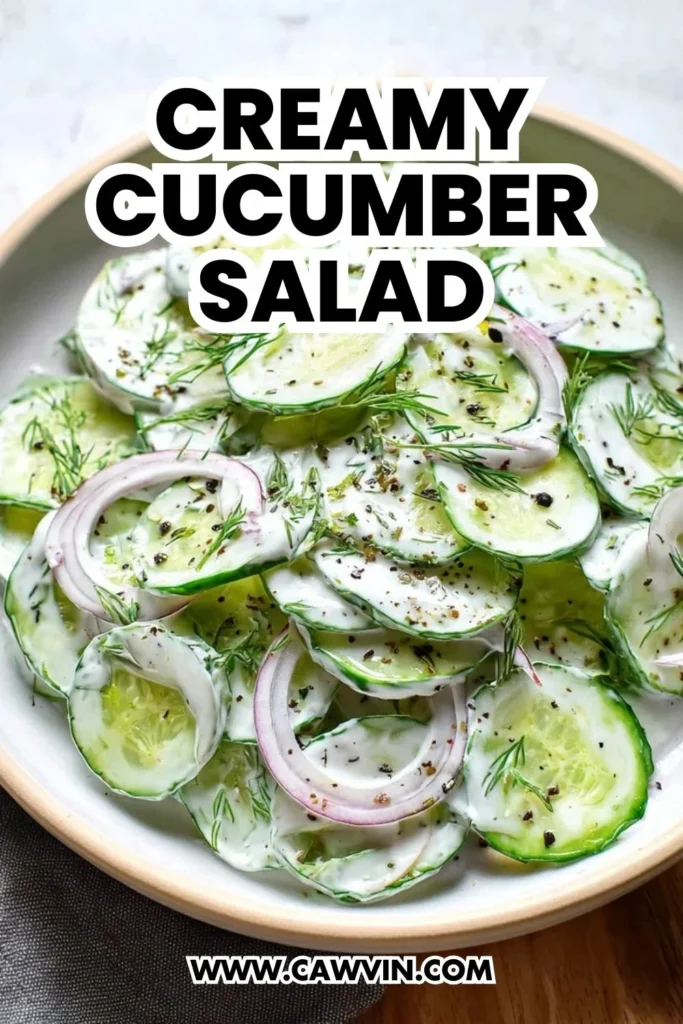 Creamy Cucumber Salad - Easy Peasy Recipes