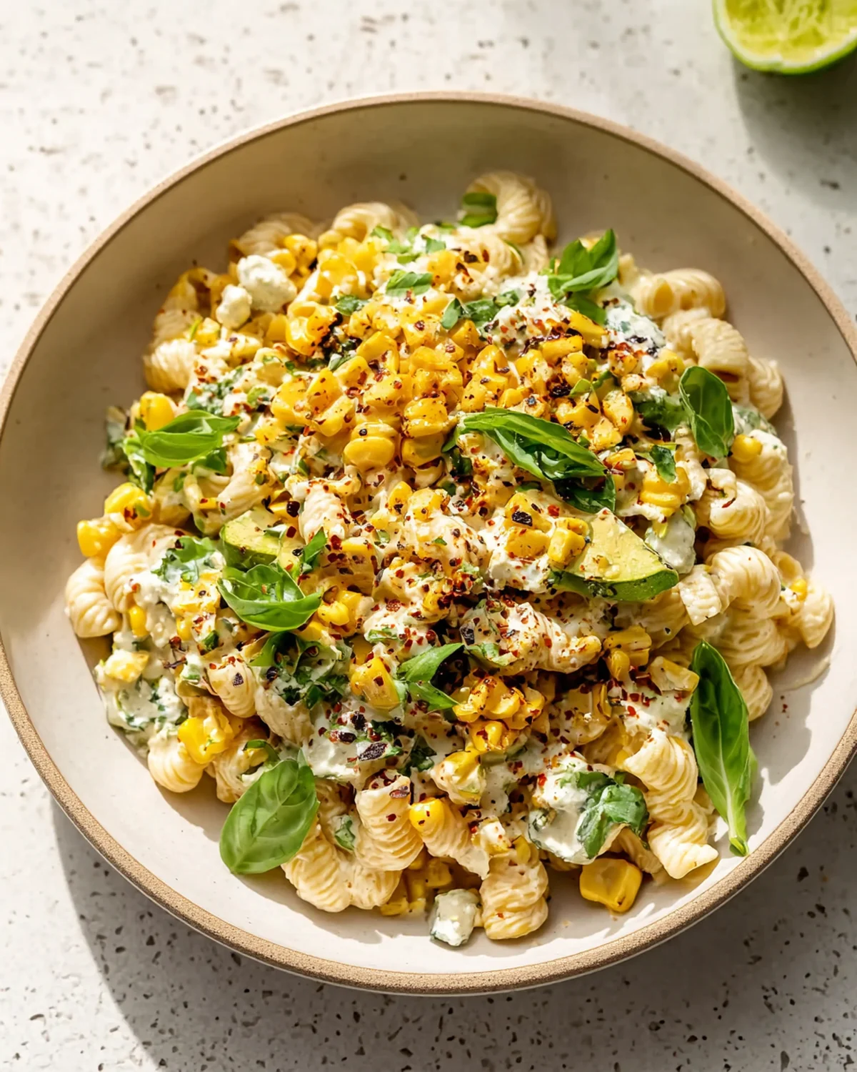 Creamy Street Corn Pasta Salad Recipe