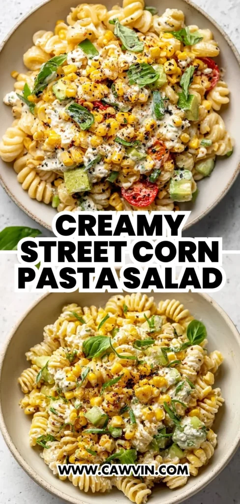 Creamy Street Corn Pasta Salad 2 1 - Easy Peasy Recipes