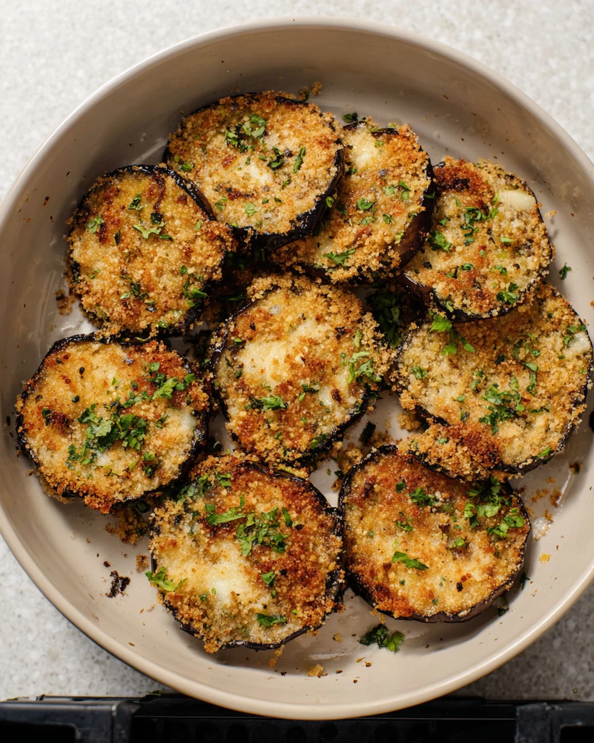 Crispy Air Fryer Eggplant with Parmesan and Breadcrumbs - Image 2
