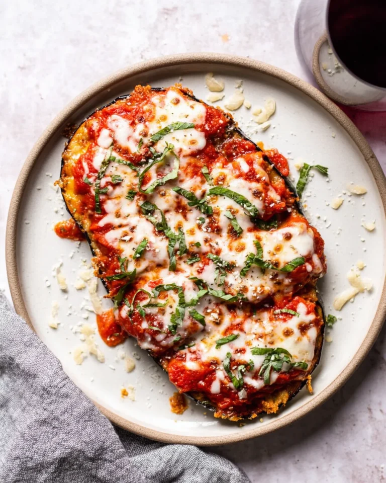 Crispy Baked Eggplant Parmesan Recipe