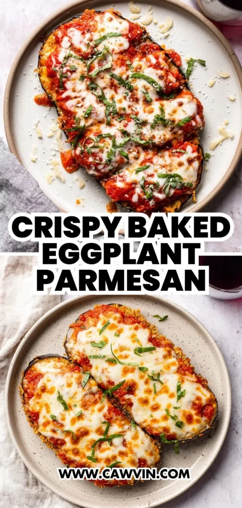 Crispy Baked Eggplant Parmesan 2 1 - Easy Peasy Recipes
