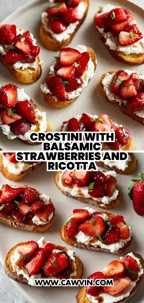 Crostini with Balsamic Strawberries and Ricotta 2 1 - Easy Peasy Recipes