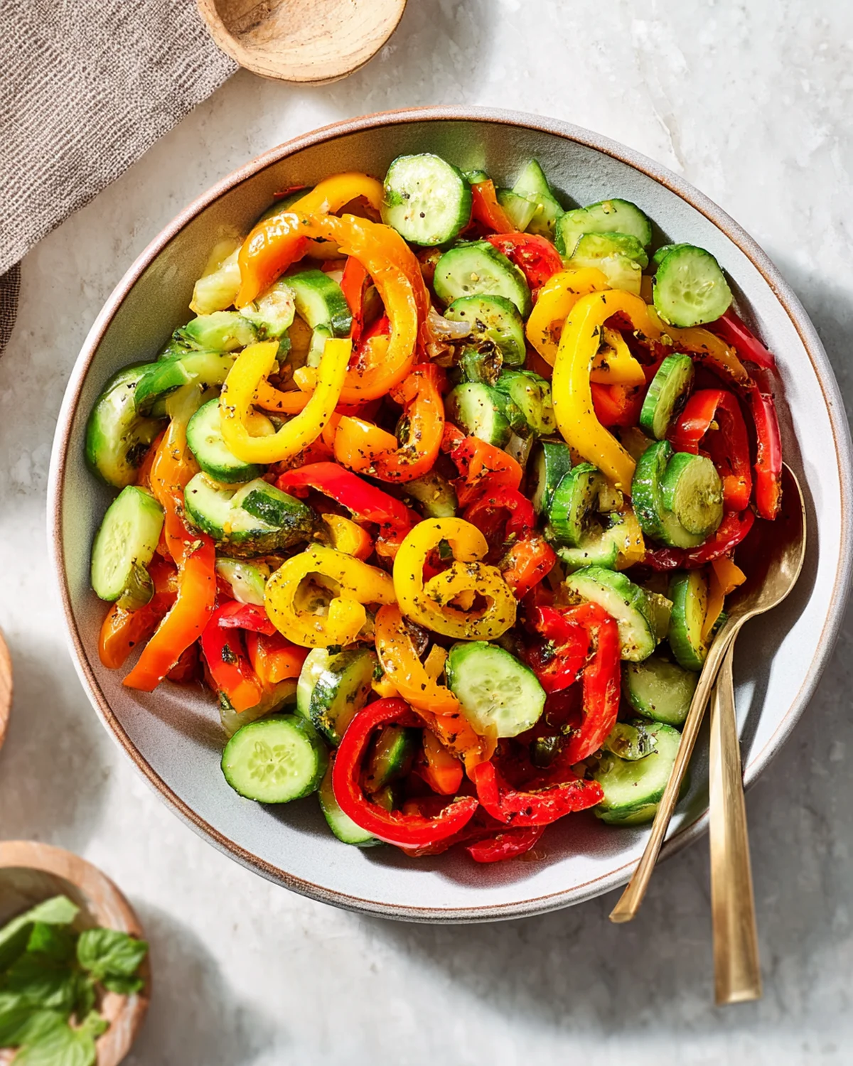 Cucumber and Bell Pepper Salad Recipe - Image 4