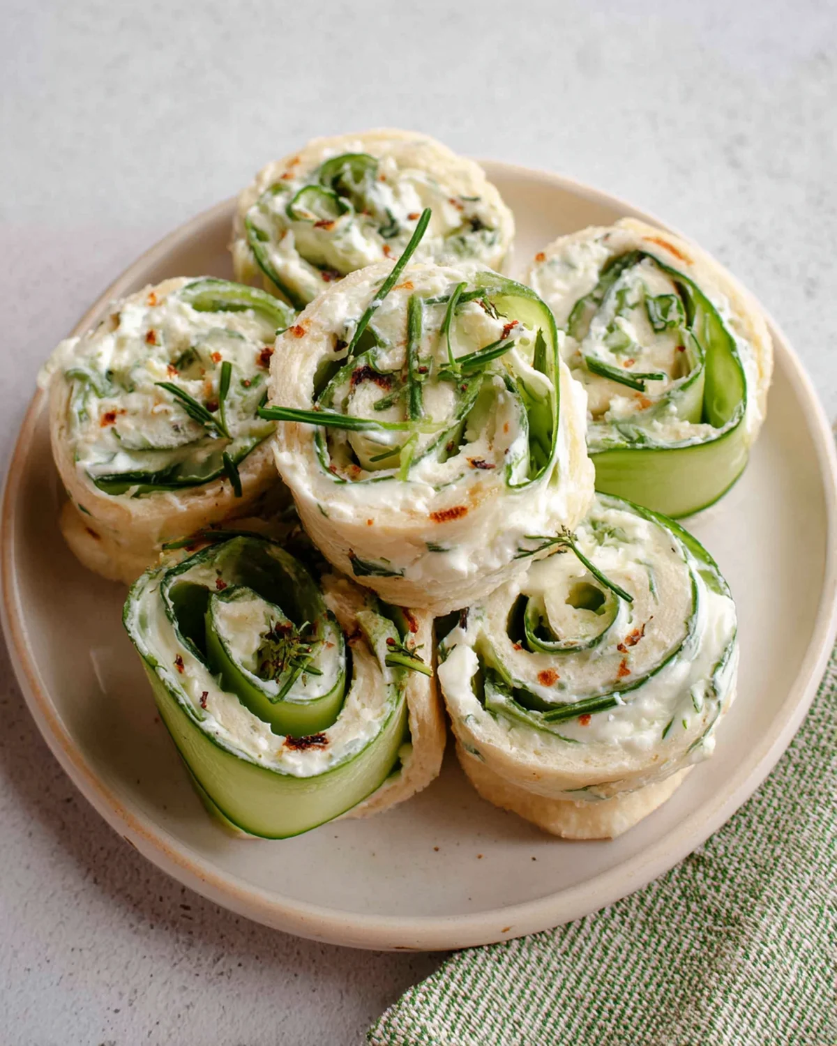 Cucumber and Cream Cheese Sandwich Rolls - Image 2
