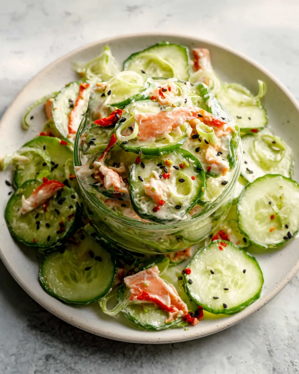 Easy California Roll Cucumber Salad Recipe