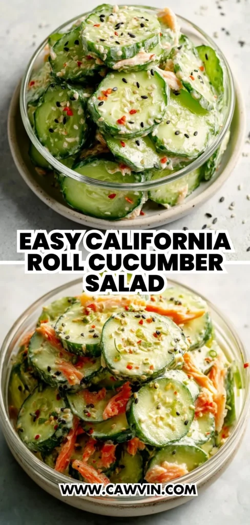 Easy California Roll Cucumber Salad 2 1 - Easy Peasy Recipes