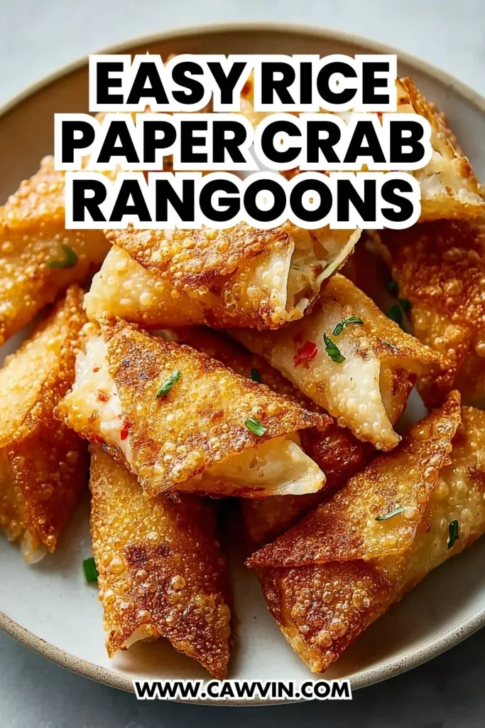 Easy Rice Paper Crab Rangoons Recipe - Easy Peasy Recipes