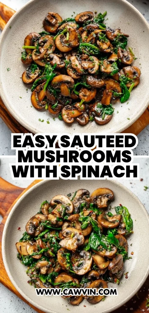Easy Sauteed Mushrooms with Spinach 2 1 - Easy Peasy Recipes