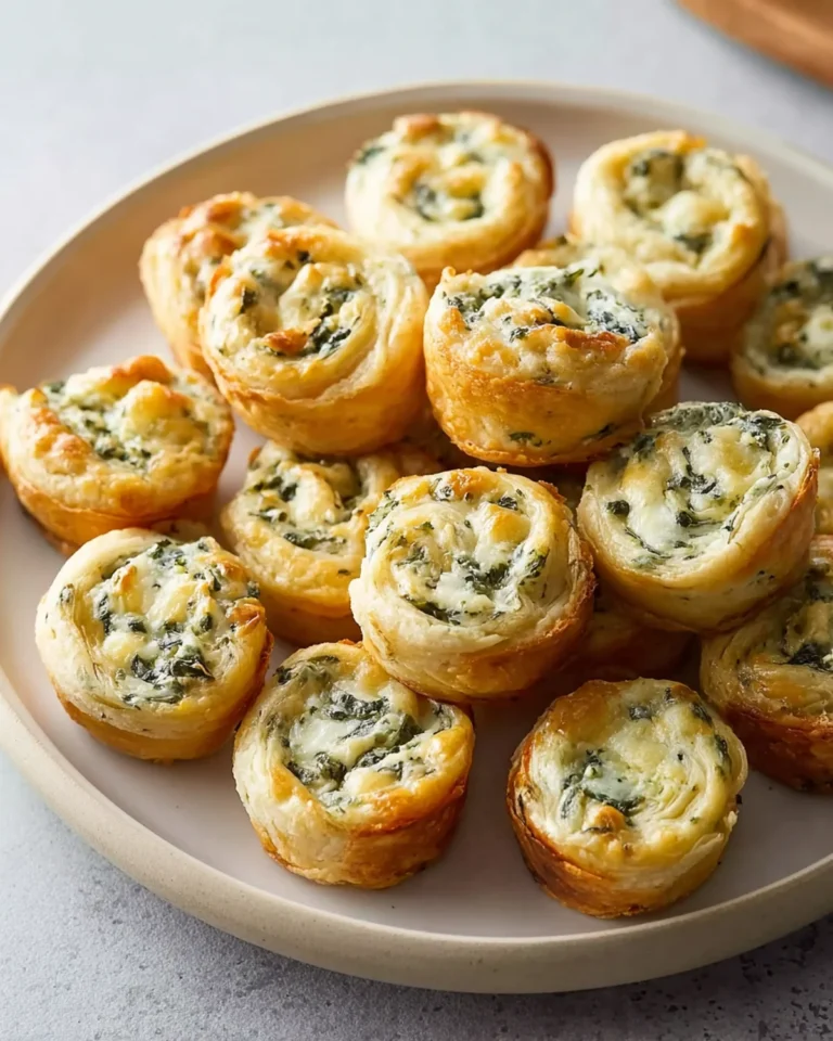 Easy Spinach Dip in Bite-Sized Pinwheels Recipe