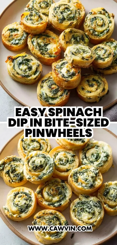 Easy Spinach Dip in Bite Sized Pinwheels 2 1 - Easy Peasy Recipes