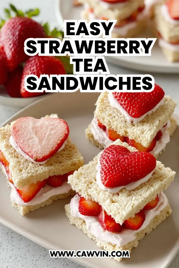 Easy Strawberry Tea Sandwiches - Easy Peasy Recipes