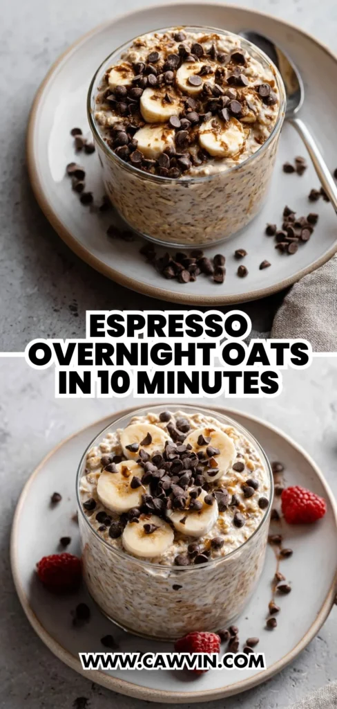 Espresso Overnight Oats in 10 Minutes 2 1 - Easy Peasy Recipes