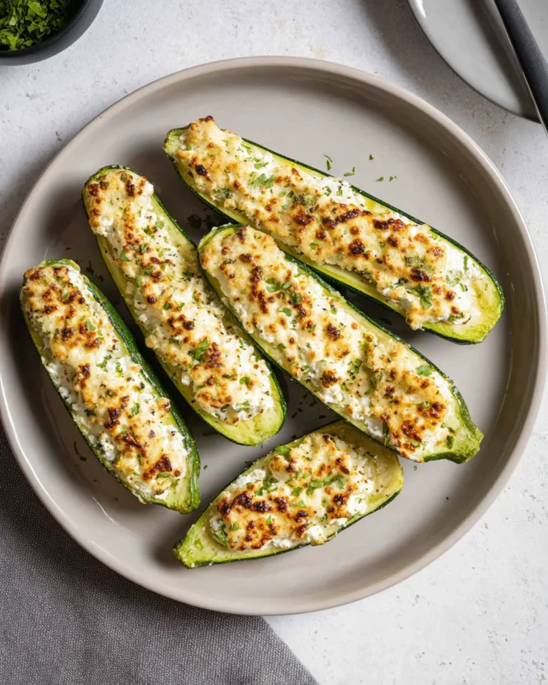 Feta Cheese Stuffed Zucchini Recipe