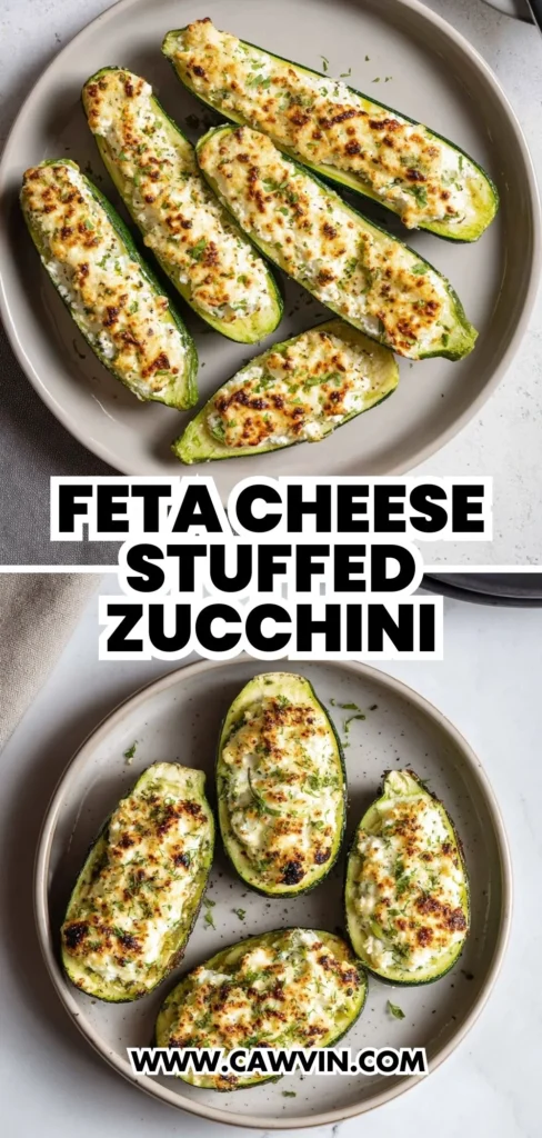 Feta Cheese Stuffed Zucchini 2 1 - Easy Peasy Recipes