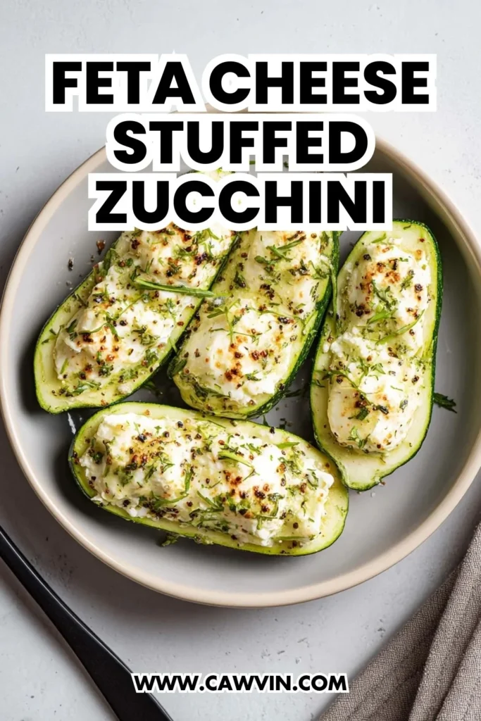 Feta Cheese Stuffed Zucchini - Easy Peasy Recipes