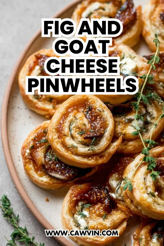 Fig and Goat Cheese Pinwheels - Easy Peasy Recipes