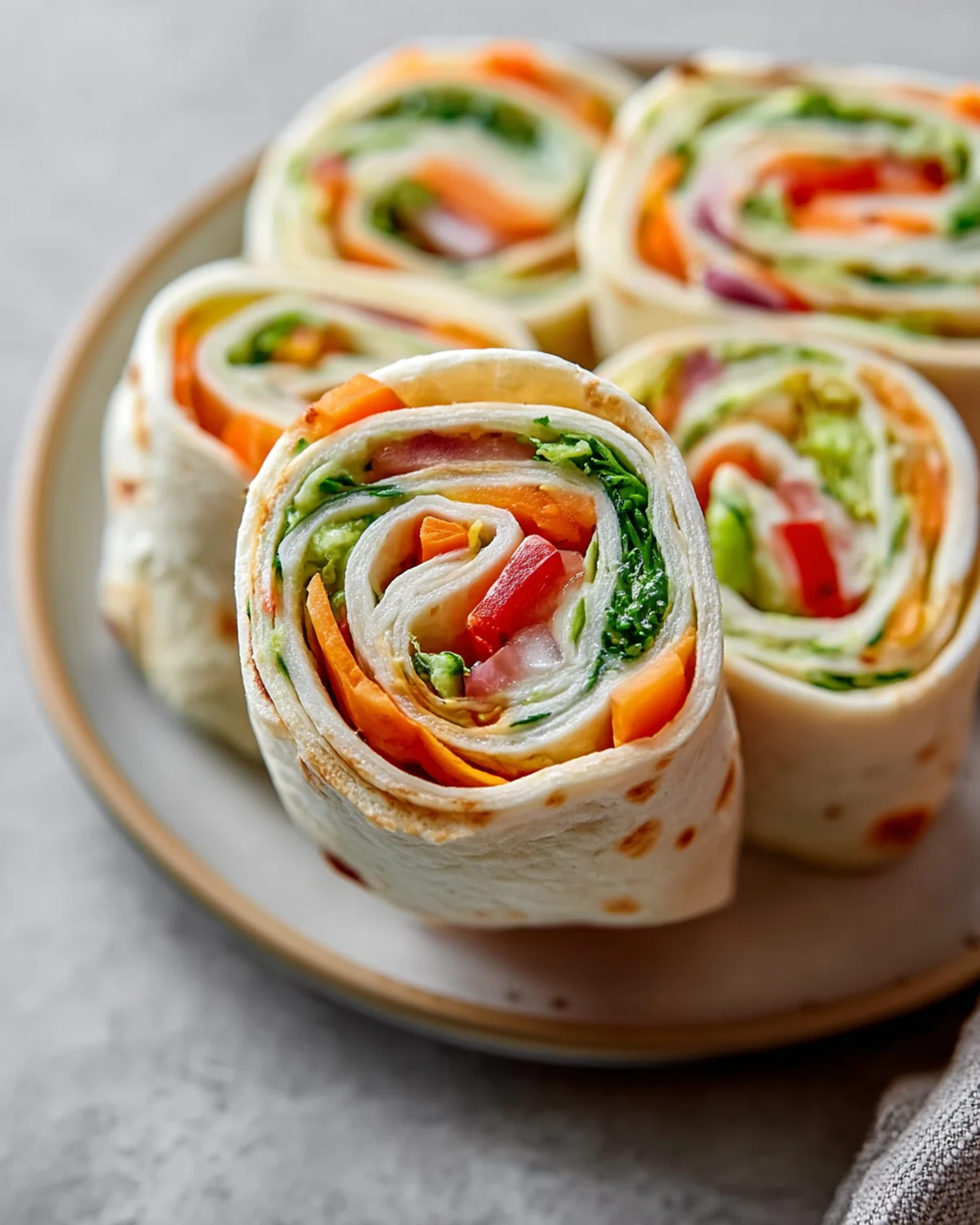 Fresh Vegetable Tortilla Roll Ups - Image 2
