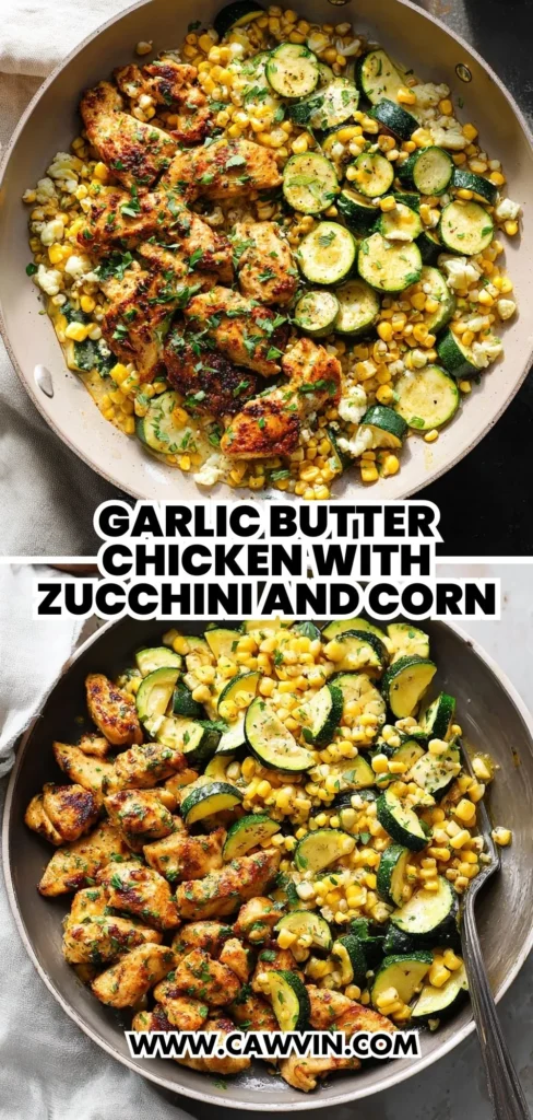 Garlic Butter Chicken with Zucchini and Corn 2 1 - Easy Peasy Recipes