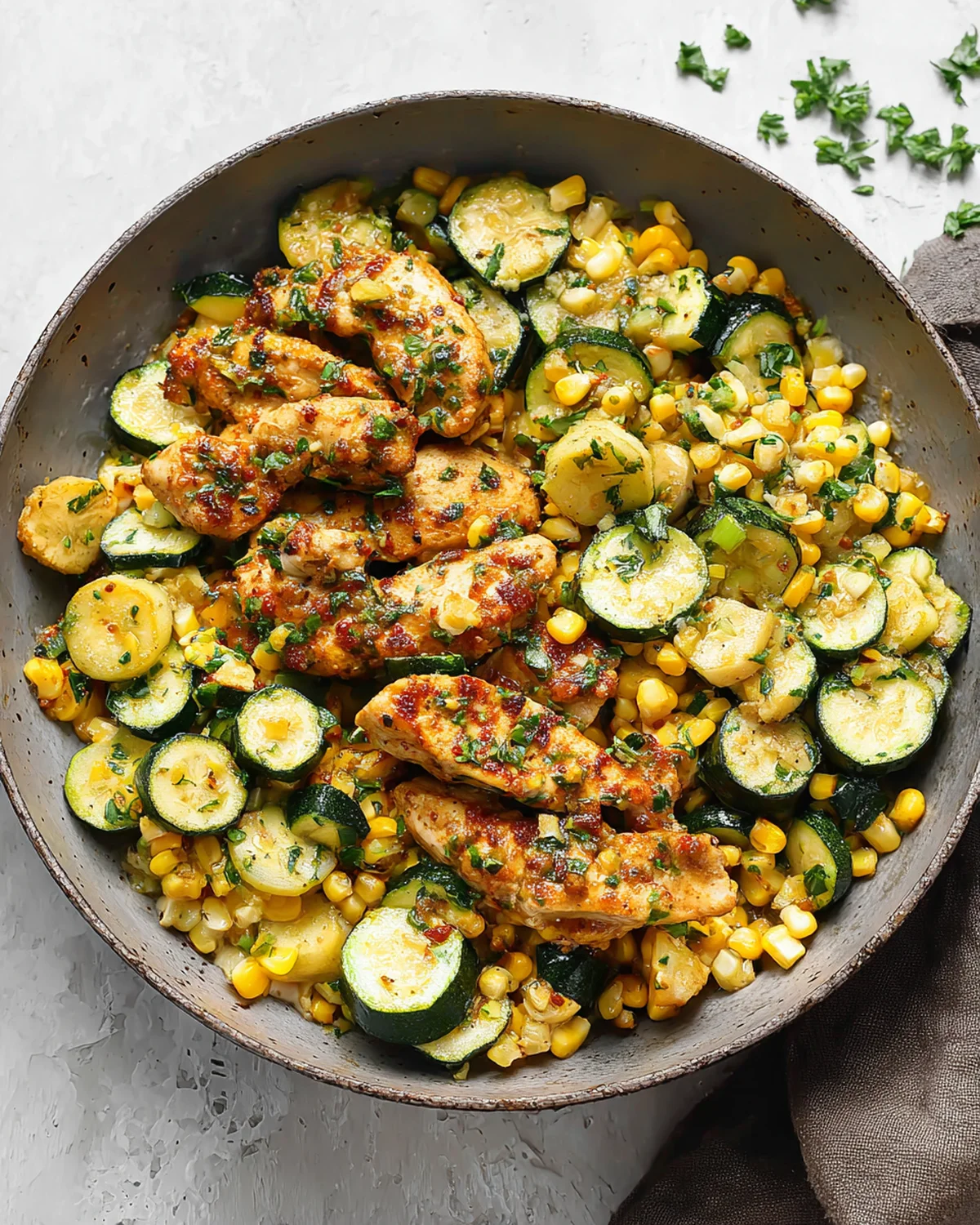 Garlic Butter Chicken with Zucchini and Corn - Image 2