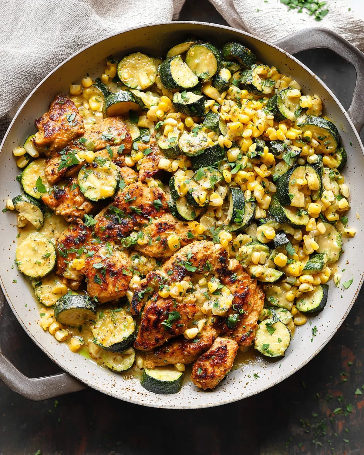 Garlic Butter Chicken with Zucchini and Corn - Image 4