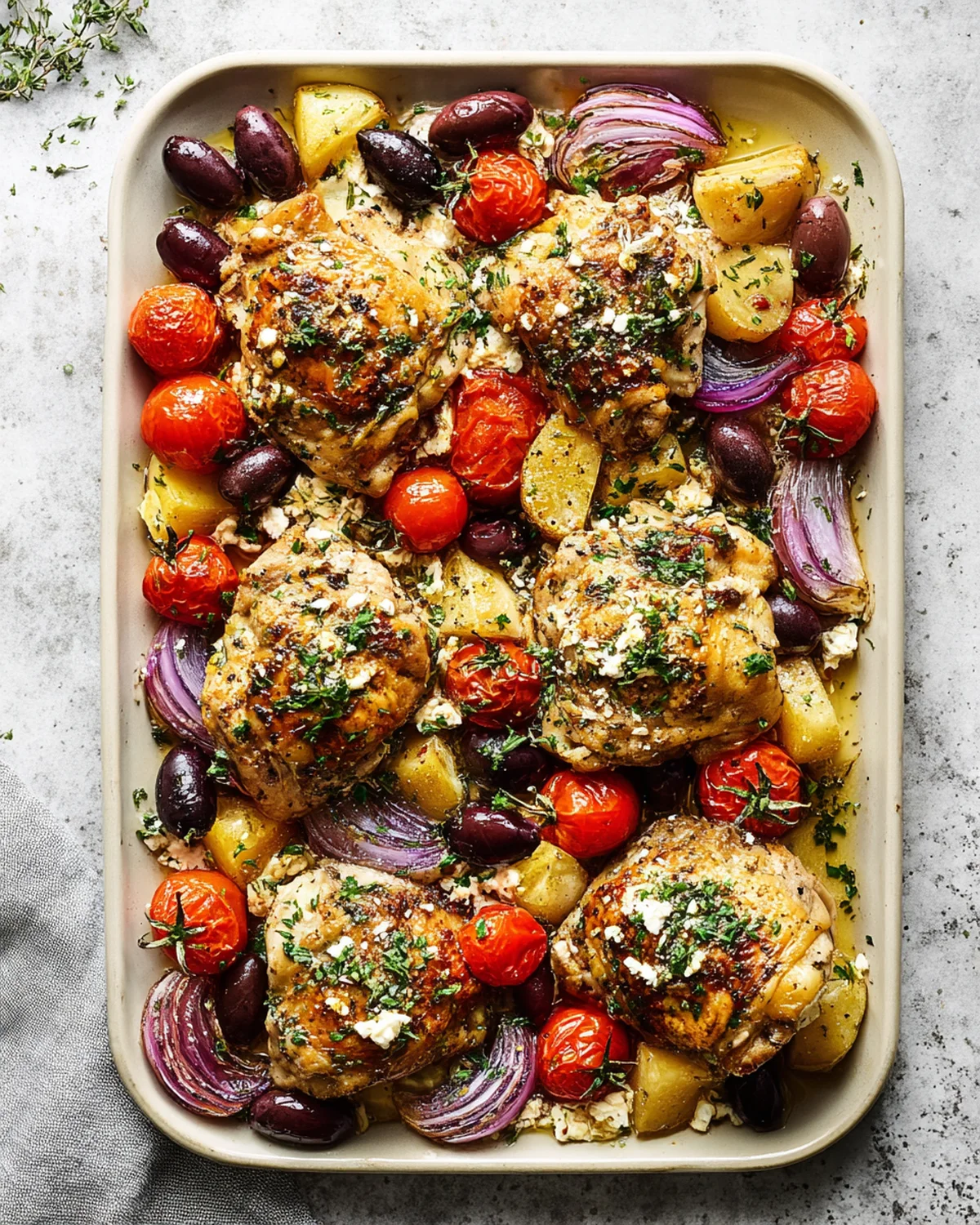 Greek Sheet Pan Chicken Recipe