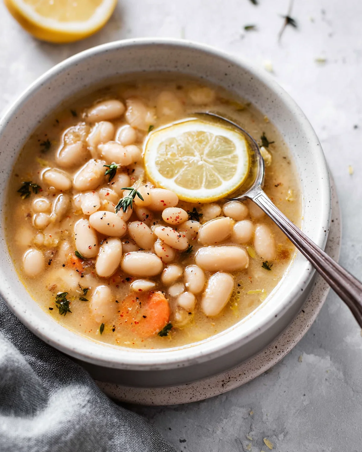 Greek White Bean Soup With Garlic and Lemon - Image 3