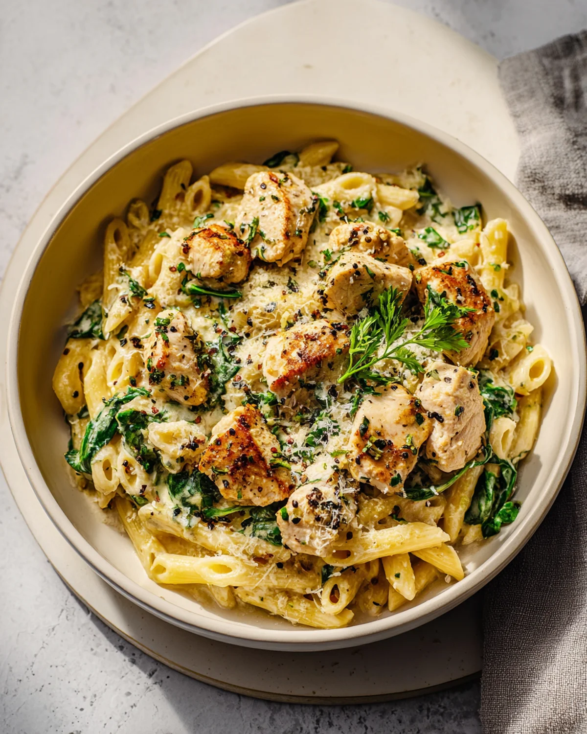 Healthy Garlic Parmesan Chicken Pasta - Image 2