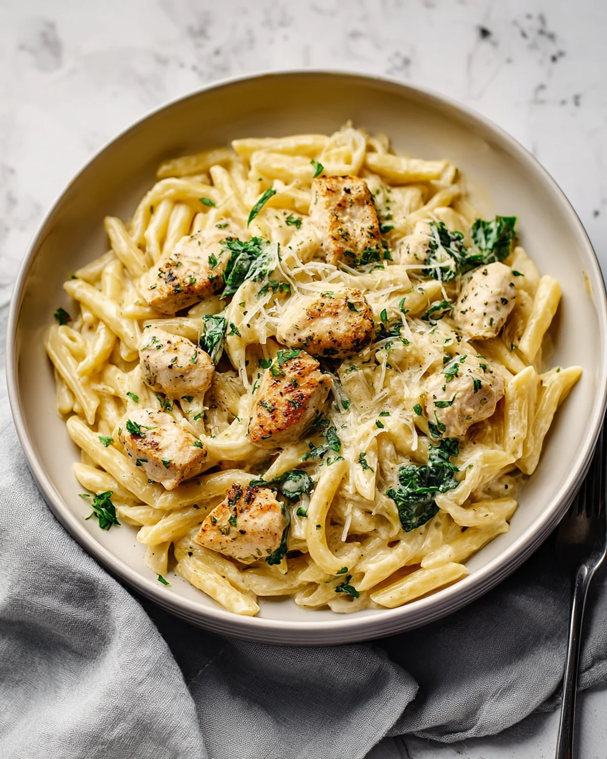 Healthy Garlic Parmesan Chicken Pasta - Image 3