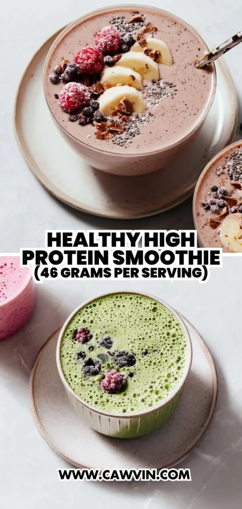 Healthy High Protein Smoothie 46 Grams Per Serving 2 1 - Easy Peasy Recipes