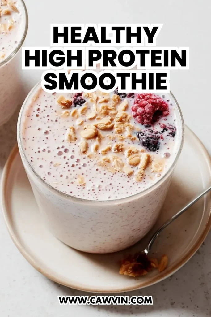 Healthy High Protein Smoothie 46 Grams Per Serving - Easy Peasy Recipes
