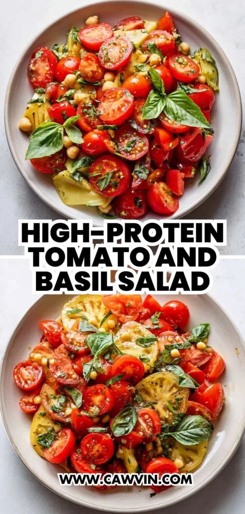 High Protein Tomato and Basil Salad 2 1 - Easy Peasy Recipes