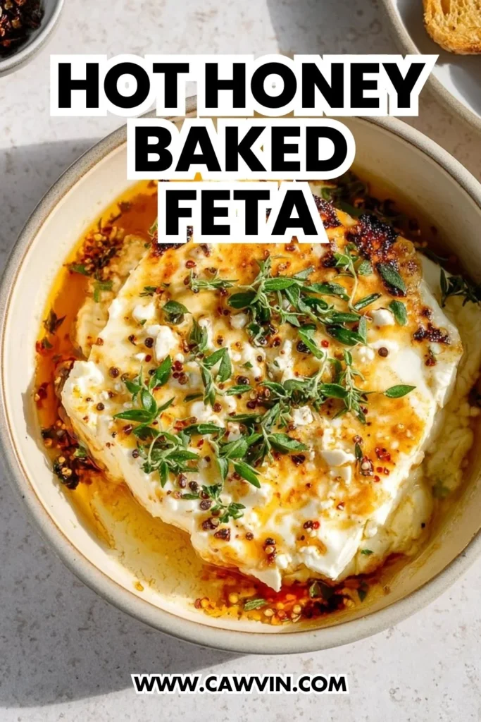 Hot Honey Baked Feta - Easy Peasy Recipes