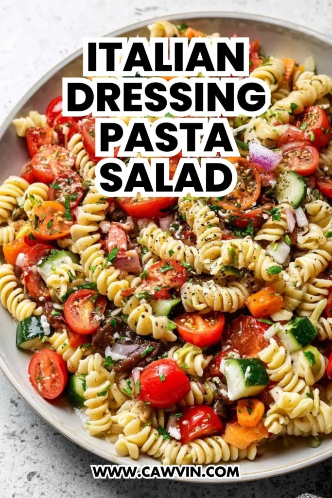 Italian Dressing Pasta Salad - Easy Peasy Recipes