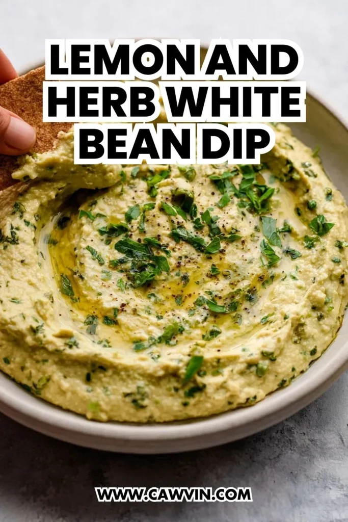 Lemon and Herb White Bean Dip - Easy Peasy Recipes