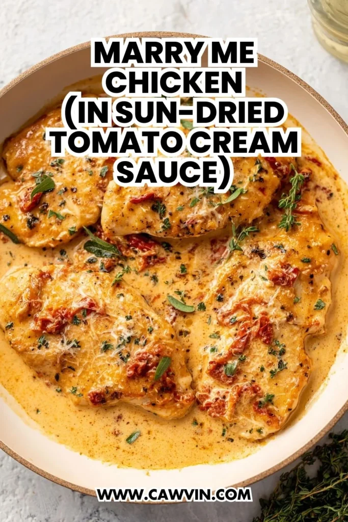 Marry Me Chicken In Sun Dried Tomato Cream Sauce - Easy Peasy Recipes