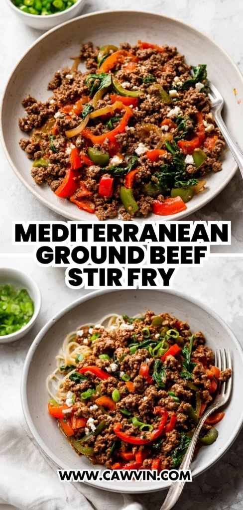 Mediterranean Ground Beef Stir Fry 2 1 - Easy Peasy Recipes