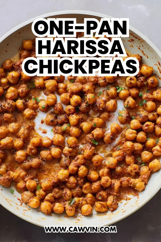 One Pan Harissa Chickpeas - Easy Peasy Recipes