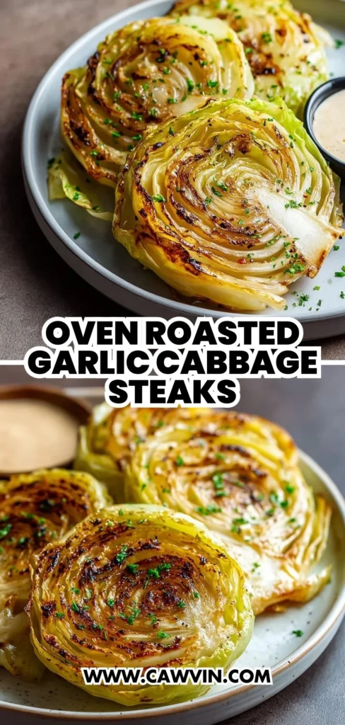 Oven Roasted Garlic Cabbage Steaks 2 1 - Easy Peasy Recipes