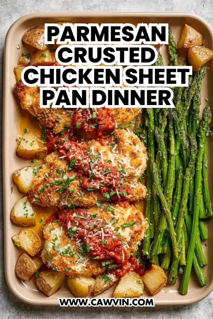 Parmesan Crusted Chicken Sheet Pan Dinner - Easy Peasy Recipes