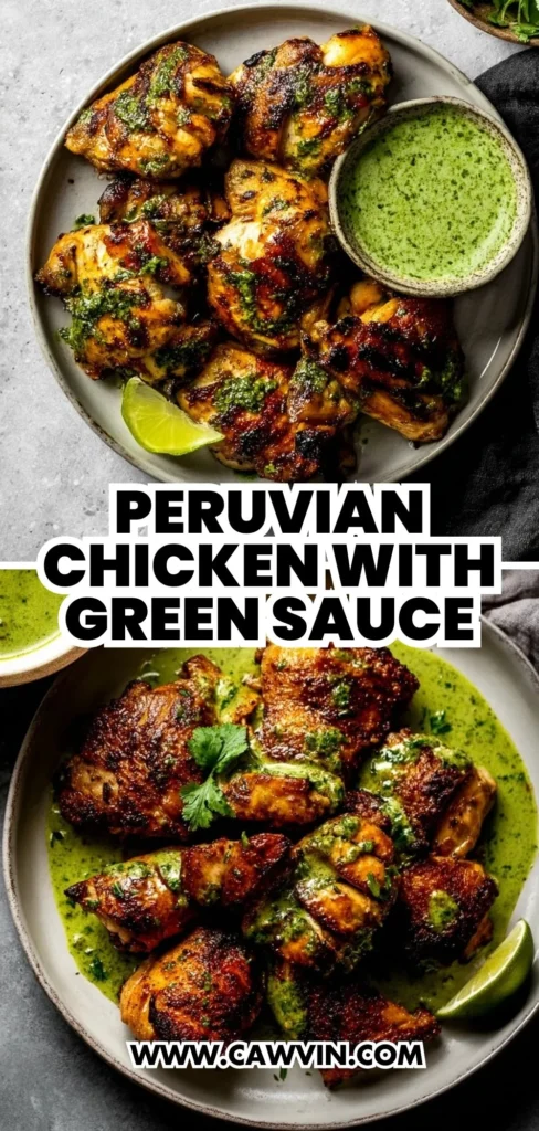 Peruvian Chicken with Green Sauce 2 1 - Easy Peasy Recipes