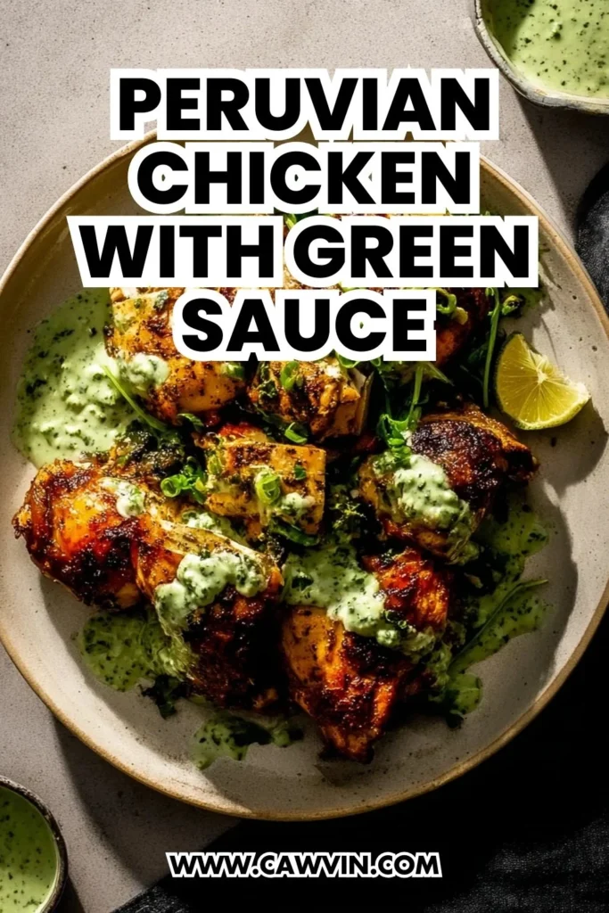 Peruvian Chicken with Green Sauce - Easy Peasy Recipes