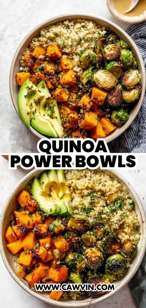 Quinoa Power Bowls with Maple Chipotle Brussels and Smoky Butternut Squash 2 1 - Easy Peasy Recipes