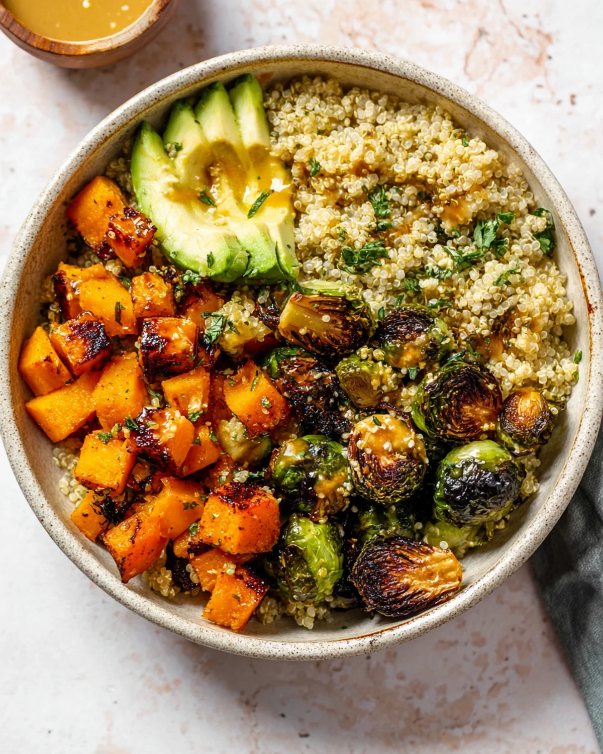 Quinoa Power Bowls with Maple Chipotle Brussels and Smoky Butternut Squash - Image 3
